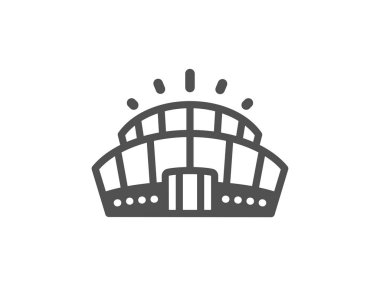 Arena stadyum simgesi. Rekabet bina işareti. Spor kompleksi. Vektör