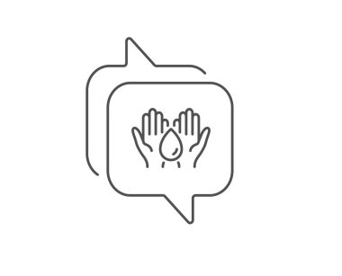 Güvenli su hattı simgesi. Sıvı işareti. Ekoloji enerjisi. Vektör