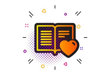 Aşk kitabı simgesi. Geri bildirim işareti. Vektör