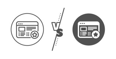 Yıldız çizgisi simgesi. Geri bildirim derecelendirme işareti. Vektör