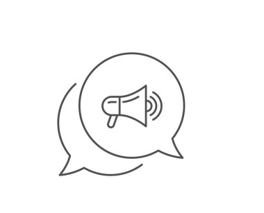 Megafon hattı simgesi. Reklam cihazı işareti. Vektör