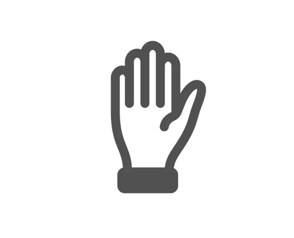 Icona della mano. Segno del palmo dell'onda. Vettore — Vettoriale Stock
