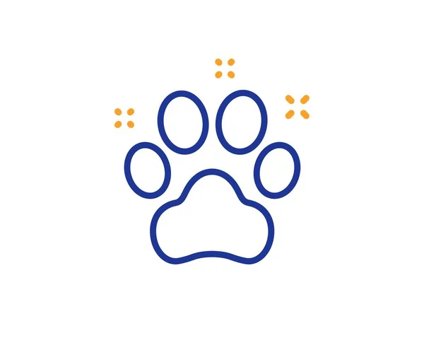 Pet friendly line icon. Dog paw sign. Hotel service. Vector