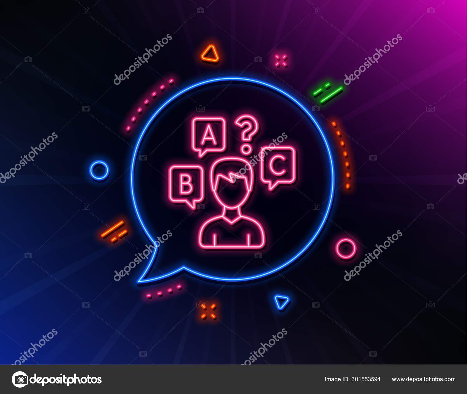 Quiz Test Line Icon Select Answer Sign Vector Stock Vector Image By C Blankstock