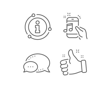 Telefon hattı simgesindeki müzik. Mobil radyo işareti. Vektör