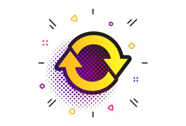 Döndürme simgesi. Sembolü tekrarlayın. İşareti yenileyin. Vektör