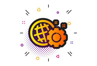 Seo dişli simgesi. Internet ayarları işareti. Trafik yönetimi. Vektör