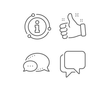 Kabarcık çizgi simgesi konuşun. Konuşma balonu işareti. Sohbet mesajı. Vektör