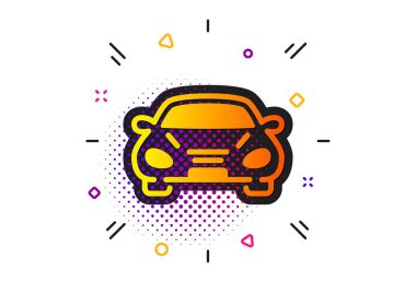 Araba taşıma simgesi. Ulaşım aracı işareti. Vektör