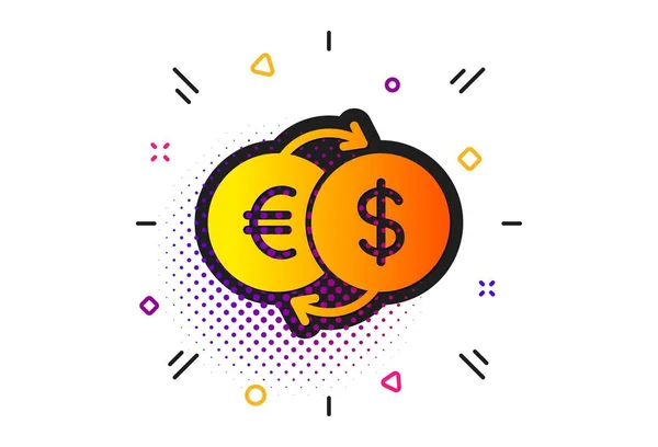 Icono de cambio de dinero. Moneda bancaria. Vector — Vector de stock