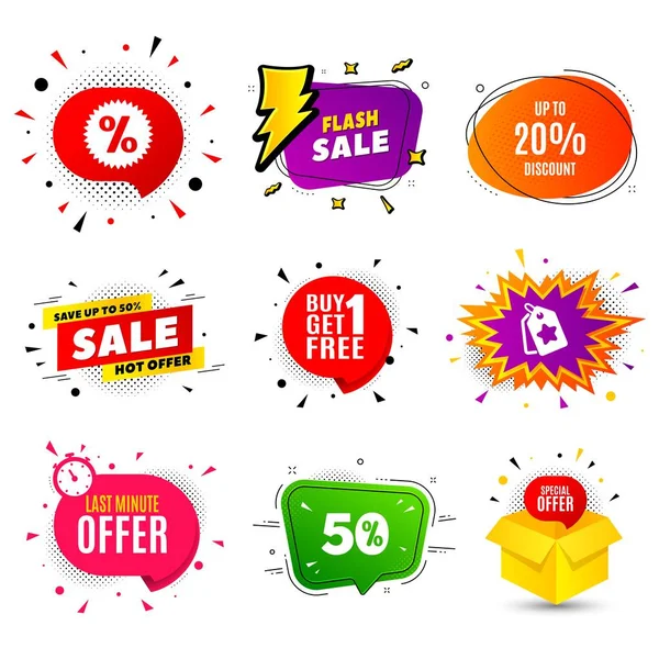 Up to 20% Discount. Sale offer price sign. Vector — Stock Vector