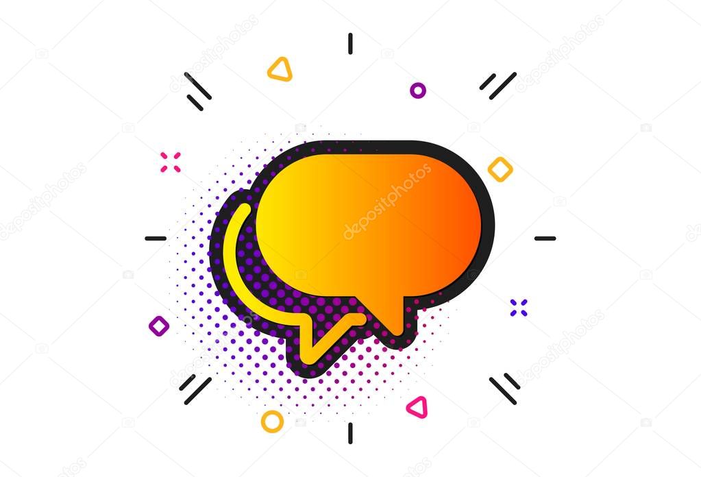 Talk bubble icon. Speech bubble sign. Chat message. Vector