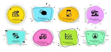 Kurtarma telefon, Online kimya ve Kimya deney simgeleri ayarlayın. Vektör