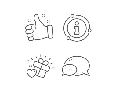 Aşk hediye satırı simgesi. Kalp mevcut işareti. Vektör