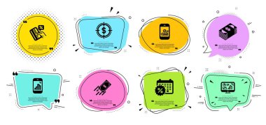 Takvim indirimleri, Usd para birimi ve Kredi kartı simgeleri ayarlanır. Vektör