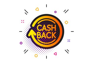 Cashback service simgesini. Para transferi. Vektör