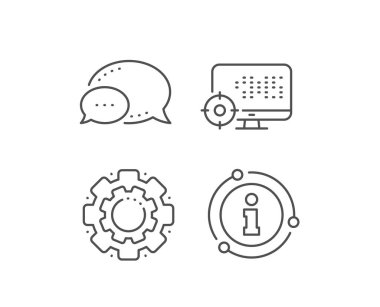 SEO bilgisayar hattı simgesi. Arama motoru optimizasyonu işareti. Vektör