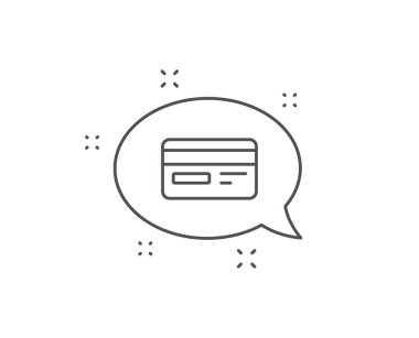 Kredi kartı satırı simgesi. Banka ödeme yöntemi. Vektör