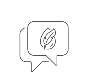 Hipoalerjenik test edilmiş hat simgesi. Tüy işareti. Sentetik yok. Vektör