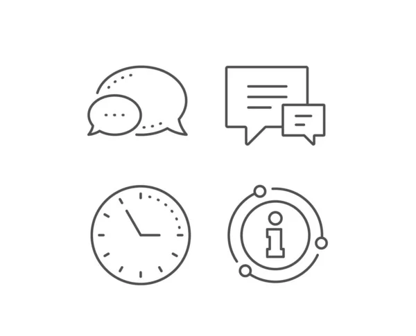 Chat line icon. Speech bubble sign. Vector — Stock Vector