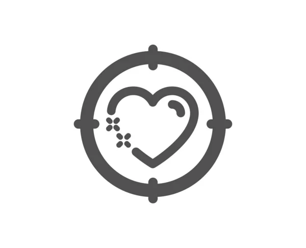Heart target icon. Love emotion sign. Vector