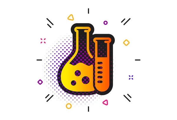 Chemie lab icoon. Laboratorium kolf teken. Analyse. Vector — Stockvector