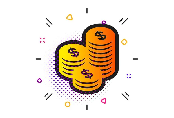 Coins money icon. Banking currency. Vector — Stock Vector