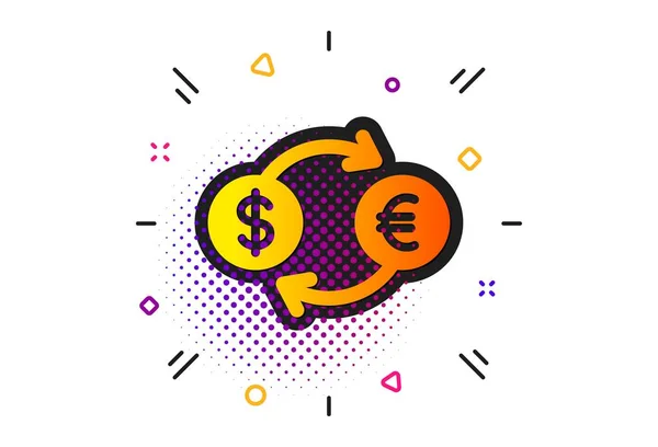 Icono de cambio de dinero. Moneda bancaria. Vector — Vector de stock