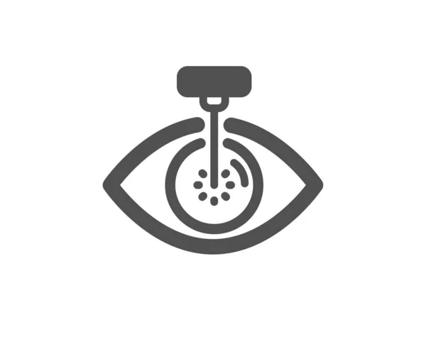 アイレーザー手術アイコン。オキュリストクリニックの看板。検眼視力。ベクトル — ストックベクタ