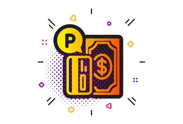 Parkeren betaling icoon. Betaald parkeerterrein te ondertekenen. Vector — Stockvector