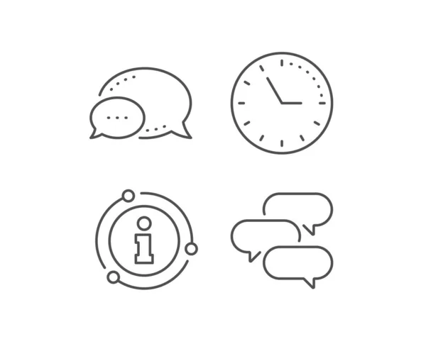 Talk bubble line icon. Speech bubble sign. Chat message. Vector — Stock Vector