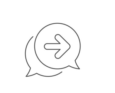 Sonraki ok çizgisi simgesi. İleriye doğru Arrowhead. Vektör