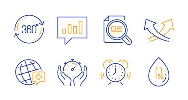 Makaleyi, Tam döndürme ve Zaman yönetimi simgelerini ayarlayın. Vektör