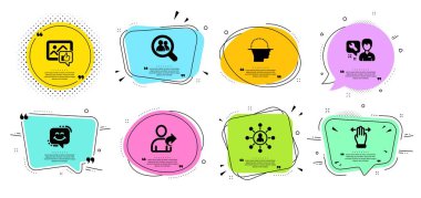 Fotoğraf, Smile sohbet ve Yüz tarama simgeleri ayarlayın gibi. Bkz. arkadaş, Ağ ve Çoklu görev jest işaretleri. Vektör