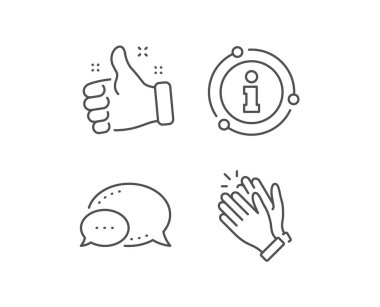 Alkışlama elleri çizgi simgesi. Alkış işareti. Vektör