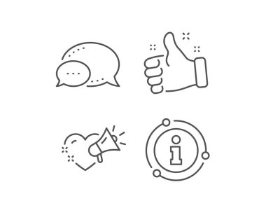 Aşk iletisi simgesi. Kalp ve megafon işareti. Vektör