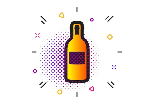 Wine bottle icon. Merlot or Cabernet Sauvignon sign. Vector — Stock Vector
