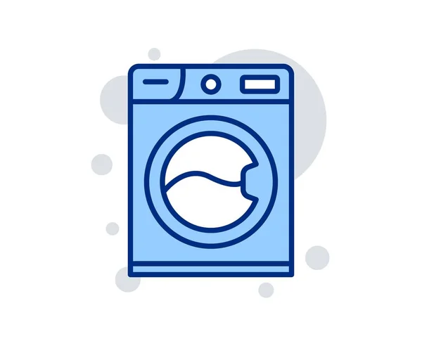 Icono de línea de lavadora. Servicio de limpieza. Vector — Vector de stock