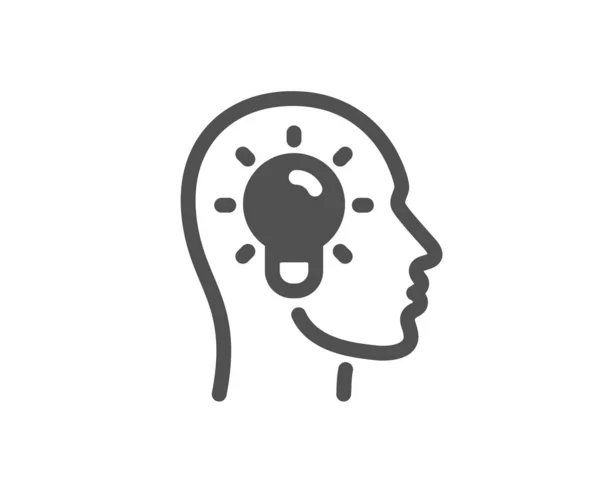Idea head icon. Lightbulb sign. Core value. Vector