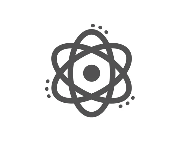 Icona dell'atomo. Segno energetico. Elemento chimico. Vettore — Vettoriale Stock