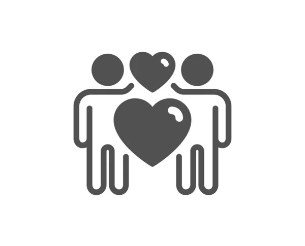 Love couple icon. Heart lovers sign. Vector — Stock Vector