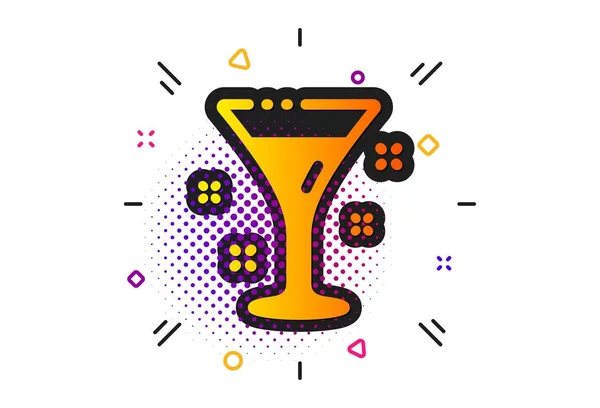 Cocktail glass icon. Martini drink sign. Hotel service. Vector — Stock Vector