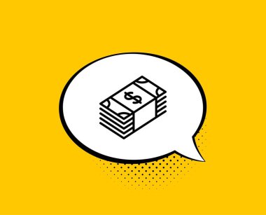 Nakit para satırı simgesi. Bankacılık para birimi. Vektör