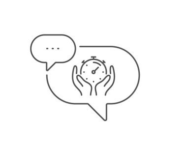 Zamanlayıcı satır simgesi. Zaman yönetimi işareti. Kronometre. Vektör