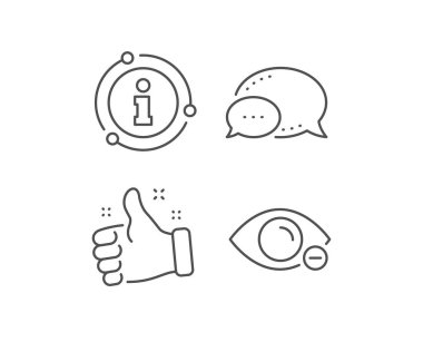 Miyopi çizgi simgesi. Göz diyoptri işareti. Optometri görüşü. Vektör