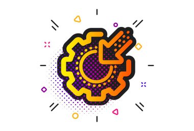 Seo dişli simgesi. Ayarlar cogwheel işareti. Trafik yönetimi. Vektör