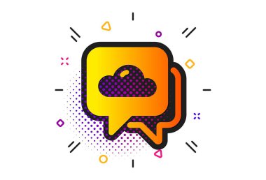 Hava durumu simgesi. Bulutlar işaret. Bulutlu gökyüzü. Vektör