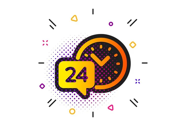 24 órás időszolgáltatás ikonja. Hívástámogatás jele. Vektor — Stock Vector