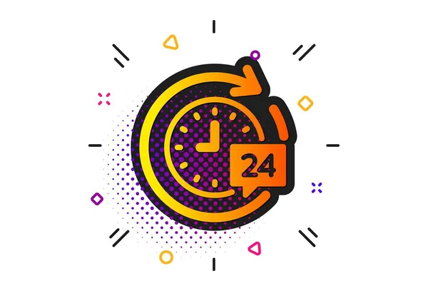 24 timmar leverans ikon. Tidstecken. Vektor — Stock vektor
