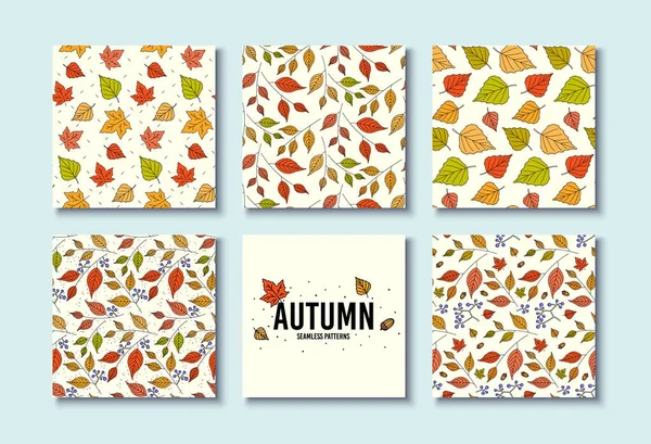 Herbstliche Texturen Vektor Design Für Karte Plakat Flyer Trendige Handgezeichnete — Stockvektor